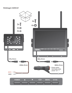 kamera cofania bezprzewodowa OSRAM ROADsight OWRCS7 (do 4 kamer)