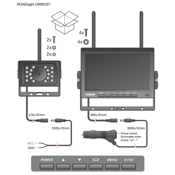 kamera cofania bezprzewodowa OSRAM ROADsight OWRCS7 (do 4 kamer) - ujęcie 15