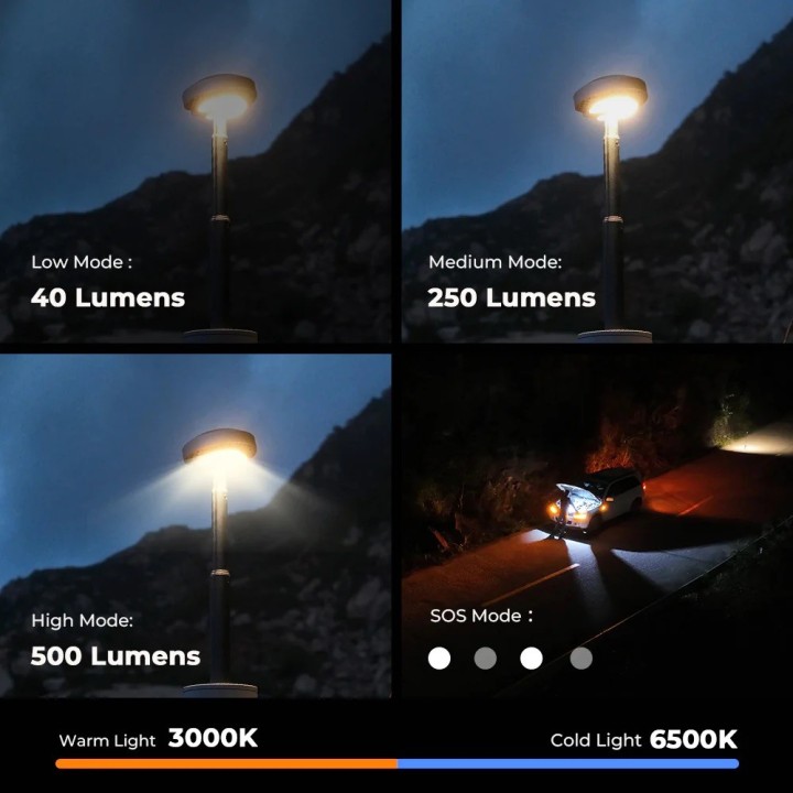 ouTask - Teleskopowa lampa LED | kempingowa Flextail - ujęcie 4