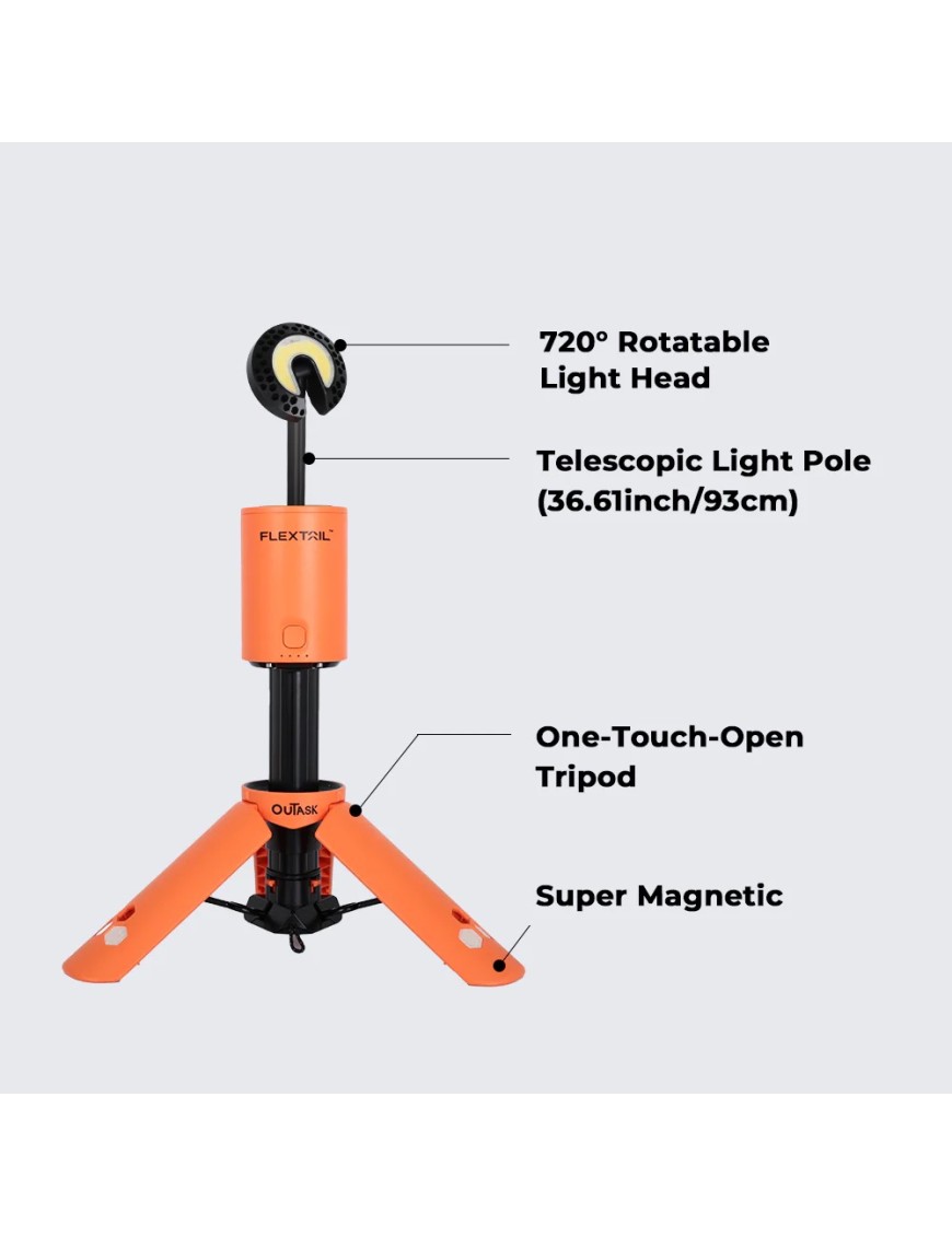 ouTask - Teleskopowa lampa LED | kempingowa