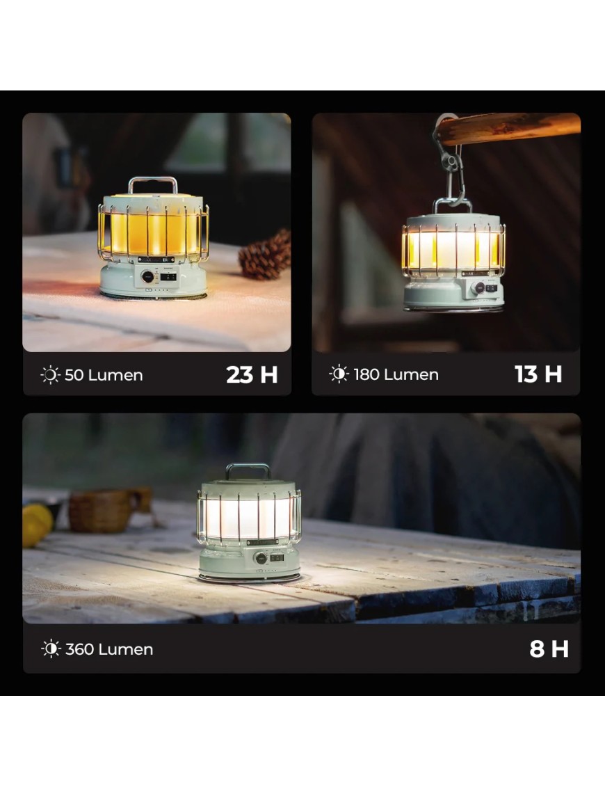 Max Lantern 3 w 1 | Lampa i nawilżacz kempingowy - powerbank