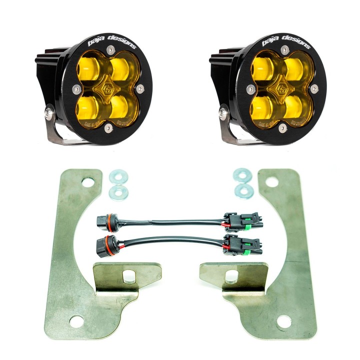 Lampy przeciwmgielne LED Baja Designs Jeep JL JT Amber w zderzak rocznicowy