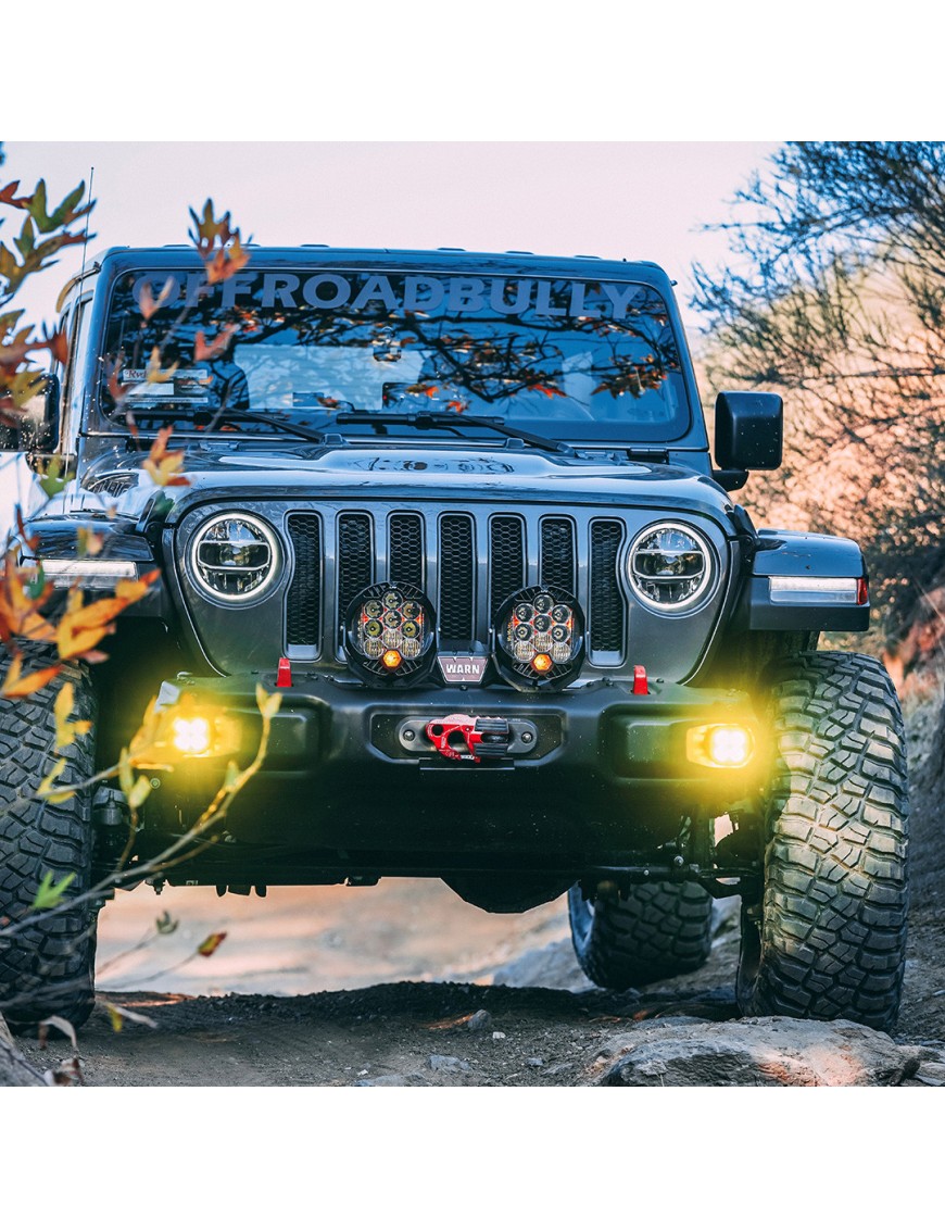 Lampy przeciwmgielne LED Baja Designs Jeep JL JT Amber w zderzak rocznicowy