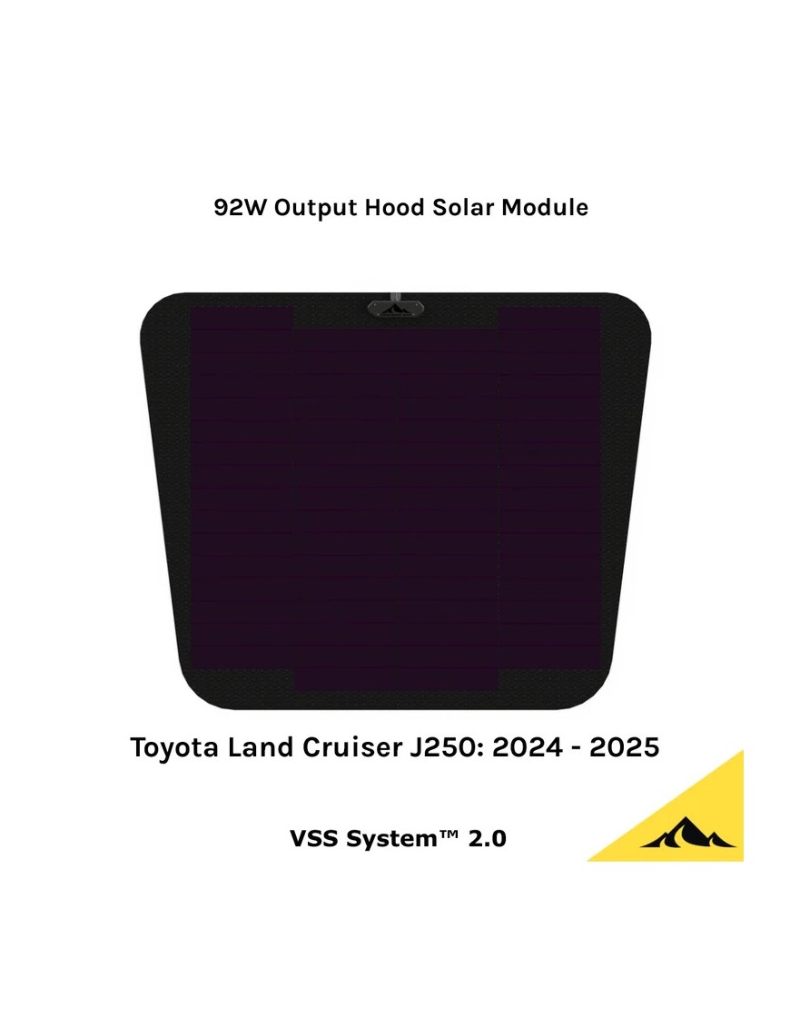 Cascadia 4x4 VSS System™ 2.0 CHF158 panel solarny na maskę Toyota Land Cruiser 250 / Prado 2024–2025