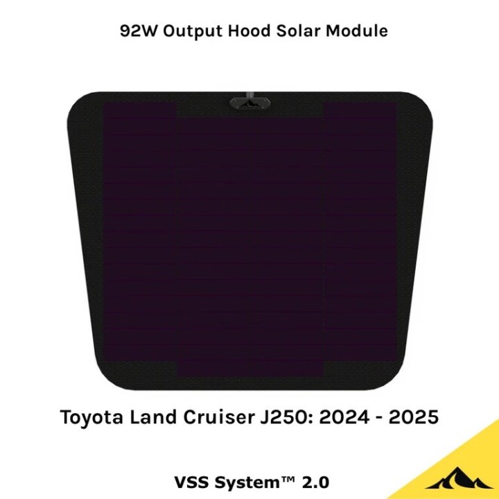 Cascadia 4x4 CHF158 — panel solarny na maskę Land Cruiser, Tacoma, Tundra, 4Runner, Lexus LX/GX, Nissan Frontier i - ujęcie 3