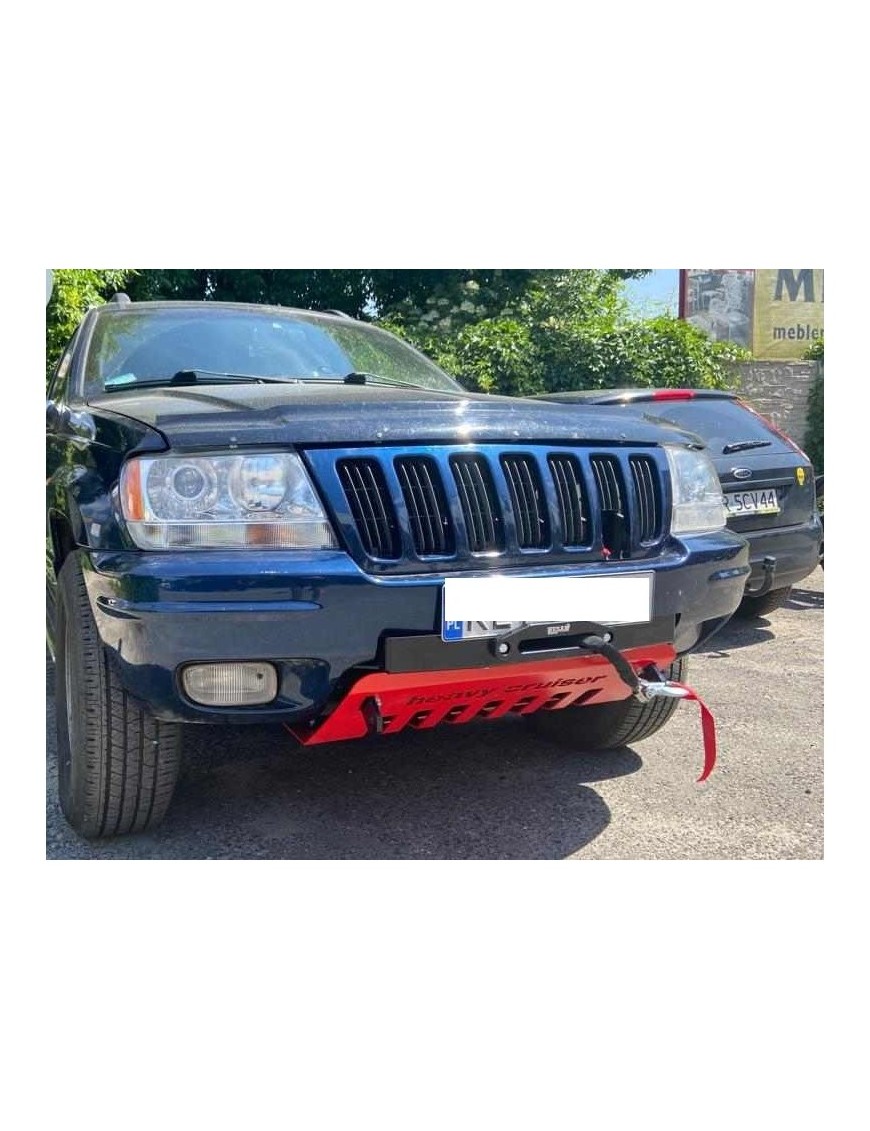 Jeep Grand Cherokee WJ / WG 1998-2004 płyta montażowa wyciągarki poszerzona z osłoną czołową