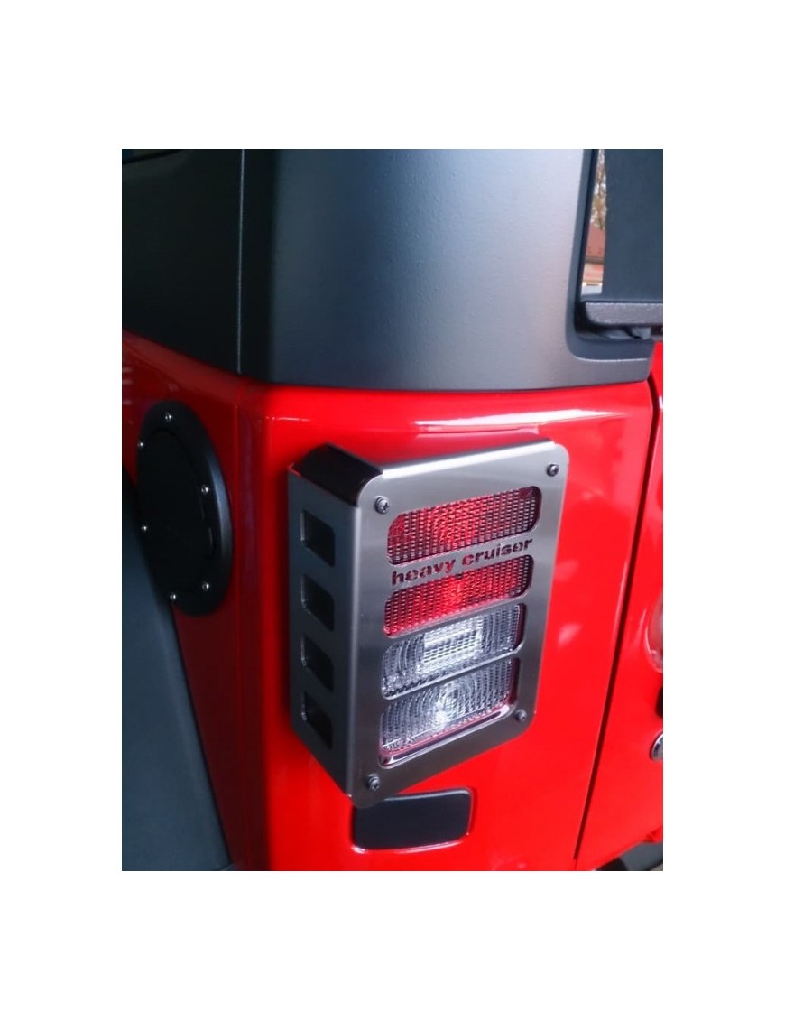 Osłony lamp tylnych STANDARD Jeep Wrangler JK 2007-2018 stal nierdzewna