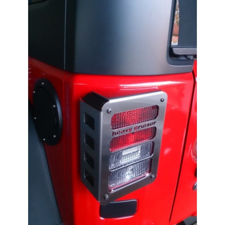 Osłony lamp tylnych STANDARD Jeep Wrangler JK 2007-2018 stal nierdzewna