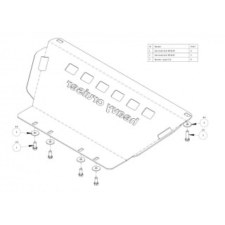 Osłona chłodnic i silnika OFFROAD Ford F150 F-150 2009-2014 aluminiowa
