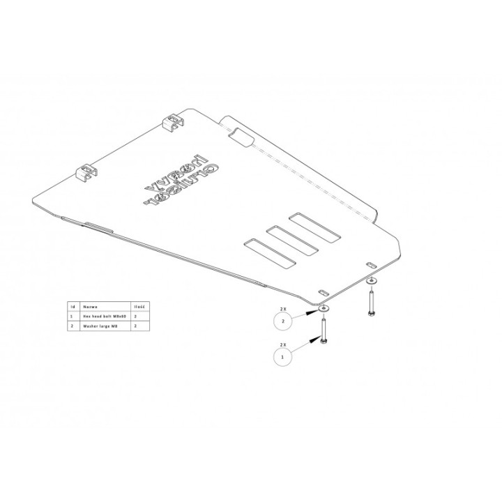 Osłona skrzyni biegów Mitsubishi Pajero 4 / Montero 4 2006-2014 aluminiowa
