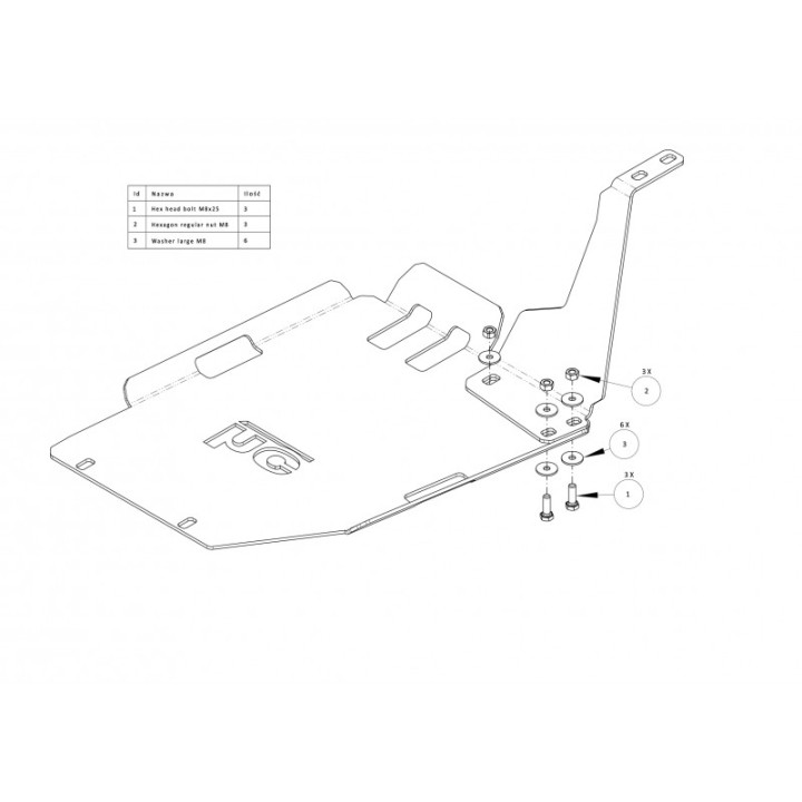 Osłona reduktora Mitsubishi Pajero 4 / Montero 4 2006-2014 aluminiowa