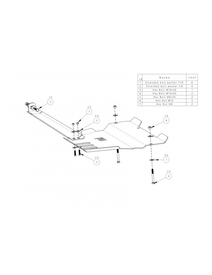 Osłona reduktora Toyota Tundra 2007-2014 aluminiowa Osłona reduktora Toyota Tundra 2007-2014 aluminiowa