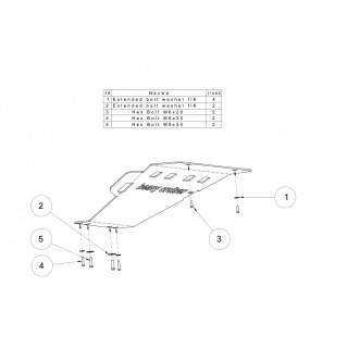 Osłona chłodnic i silnika Offroad Nissan Navara D40 2005-2015 aluminiowa