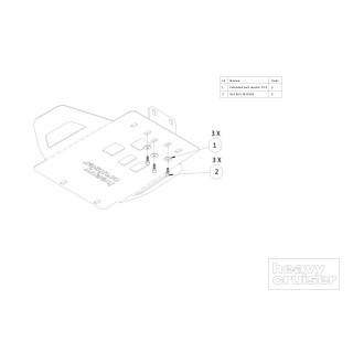 Osłona skrzyni biegów i katalizatorów OFFROAD Toyota Tacoma 2016-2021 aluminiowa