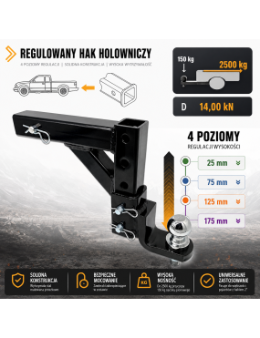 Regulowany adapter haka USA...