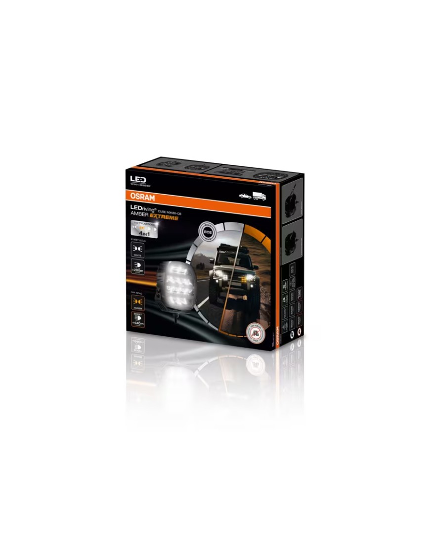 7 calowa lampa LED Osram LEDriving Cube MX180-CB Amber Extreme | Homologacja
