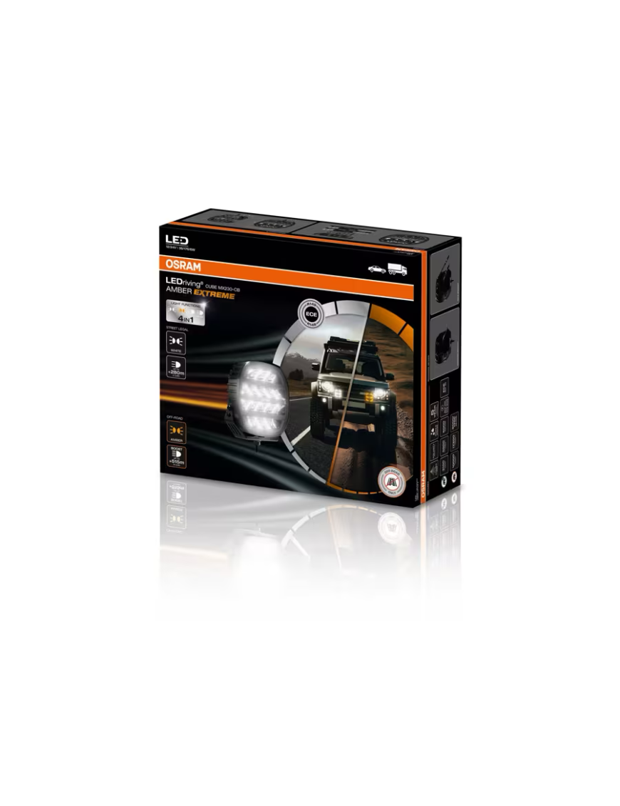 OSRAM Cube MX230-CB AMBER EXTREME reflektor dalekosiężny LED 220 mm, Combo