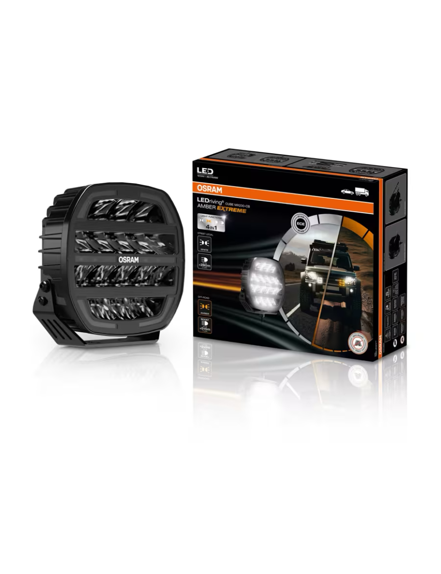OSRAM Cube MX230-CB AMBER EXTREME reflektor dalekosiężny LED 220 mm, Combo