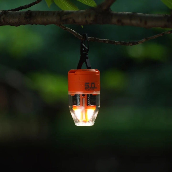 Flextail MAX PUMP 3 – pompka do materacy z lampą LED, 5 kPa, Orange - ujęcie 8