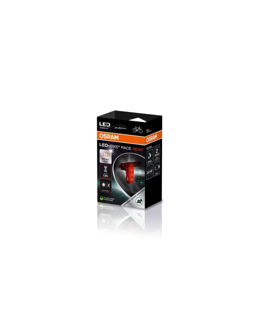 OSRAM LEDsBIKE RACE REAR – tylna lampka rowerowa LED z czujnikiem hamowania