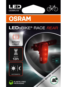 OSRAM LEDsBIKE RACE REAR – tylna lampka rowerowa LED z czujnikiem hamowania