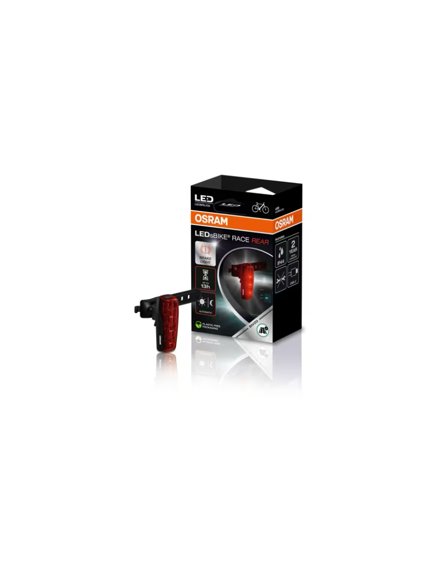 OSRAM LEDsBIKE RACE REAR – tylna lampka rowerowa LED z czujnikiem hamowania