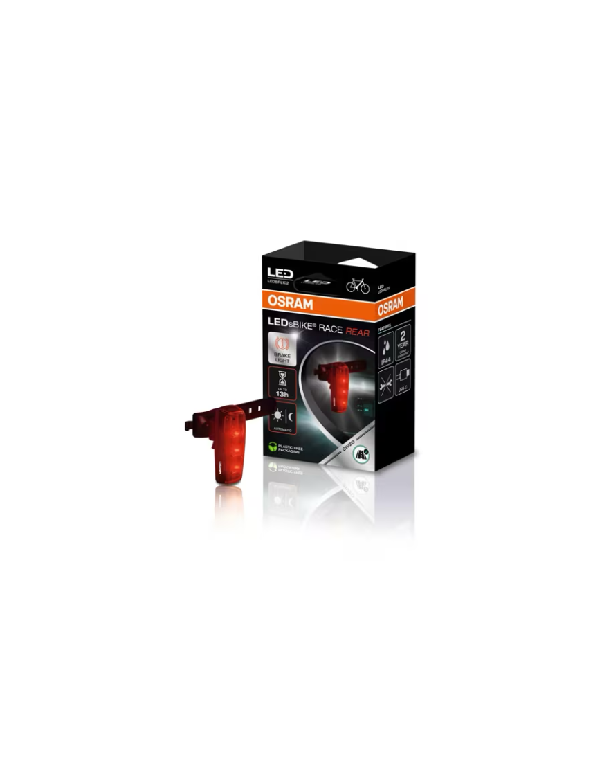 OSRAM LEDsBIKE RACE REAR – tylna lampka rowerowa LED z czujnikiem hamowania
