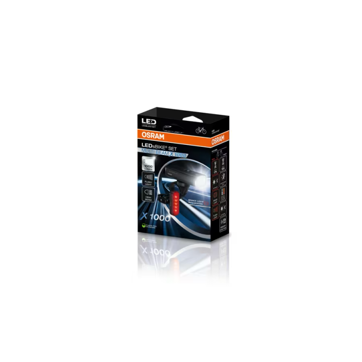 LEDsBIKE MULTI BEAM X 1000 SET zestaw lampek rowerowych LED 1 000 lm OSRAM - ujęcie 10