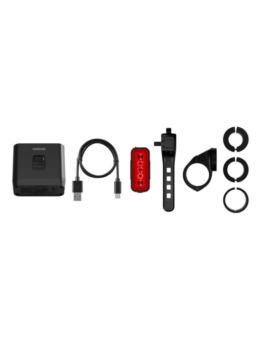 OSRAM LEDsBIKE EXPLORER X 500 SET – zestaw lampek rowerowych LED 500 lm, USB-C, IP54