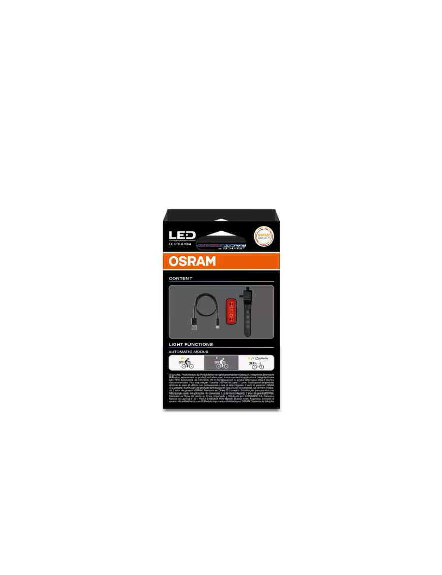 OSRAM LEDsBIKE COMPACT REAR – tylna lampka rowerowa LED z funkcją hamowania