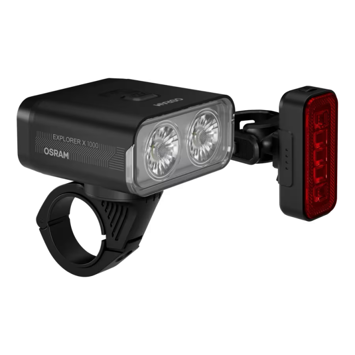 OSRAM LEDsBIKE EXPLORER X 1000 SET – zestaw lamp rowerowych LED, 1 000 lm, USB-C - ujęcie 2