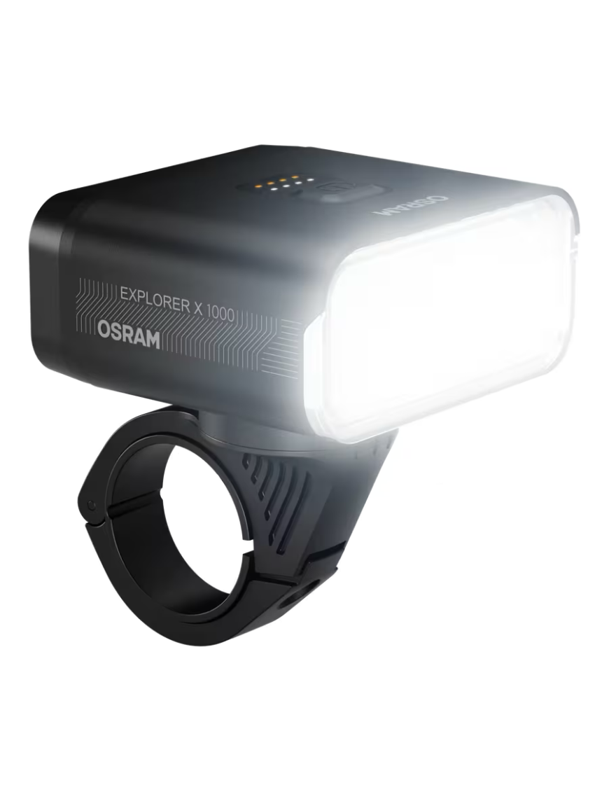 OSRAM LEDsBIKE EXPLORER X 1000 SET – zestaw lamp rowerowych LED, 1 000 lm, USB-C