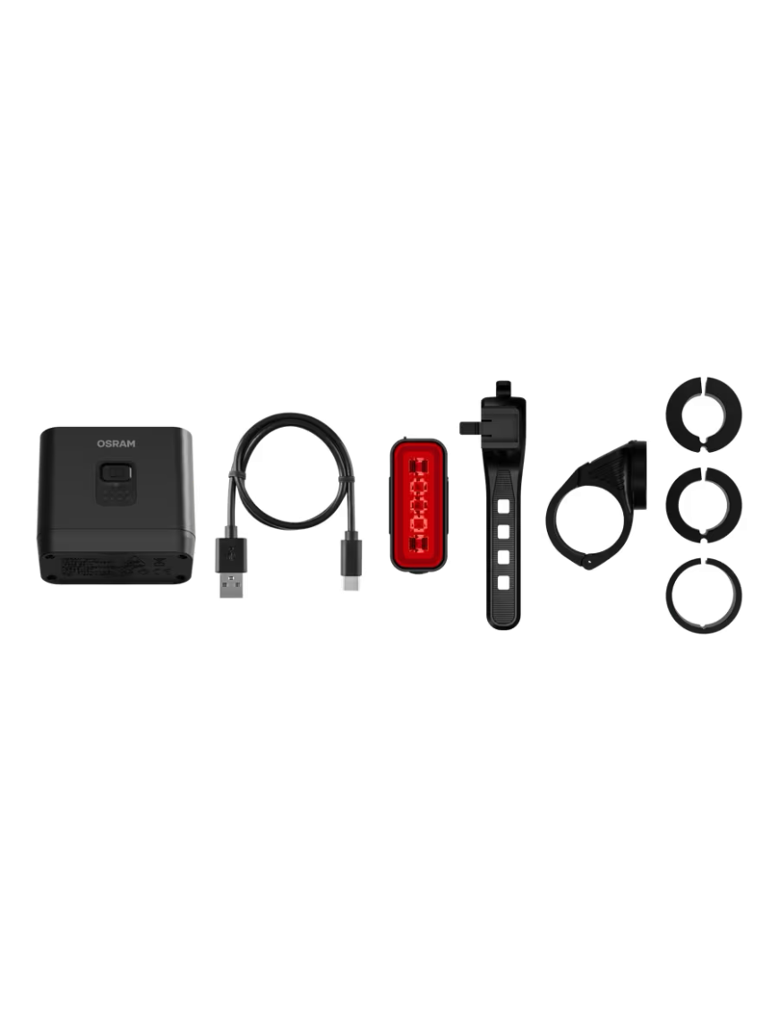 OSRAM LEDsBIKE EXPLORER X 1000 SET – zestaw lamp rowerowych LED, 1 000 lm, USB-C