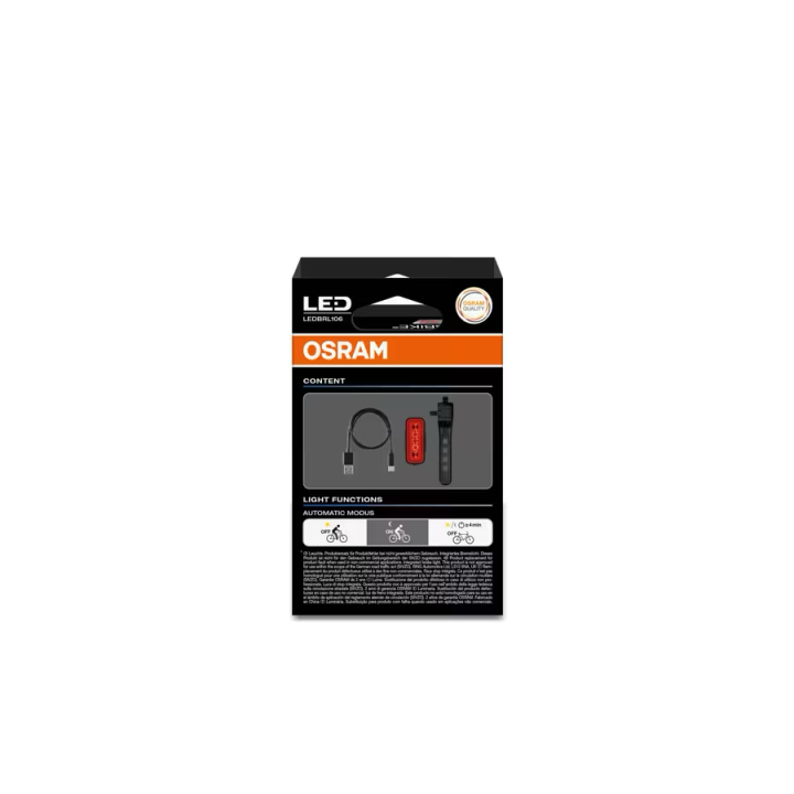 OSRAM LEDsBIKE X REAR – tylna lampka rowerowa LED z czujnikiem hamowania, USB-C, IP54 - ujęcie 12