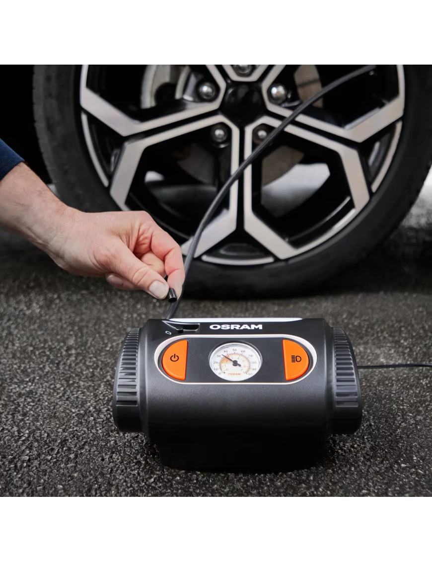 OSRAM TYREinflate 2110 OTI2110 – kompresor do opon 12 V z manometrem analogowym