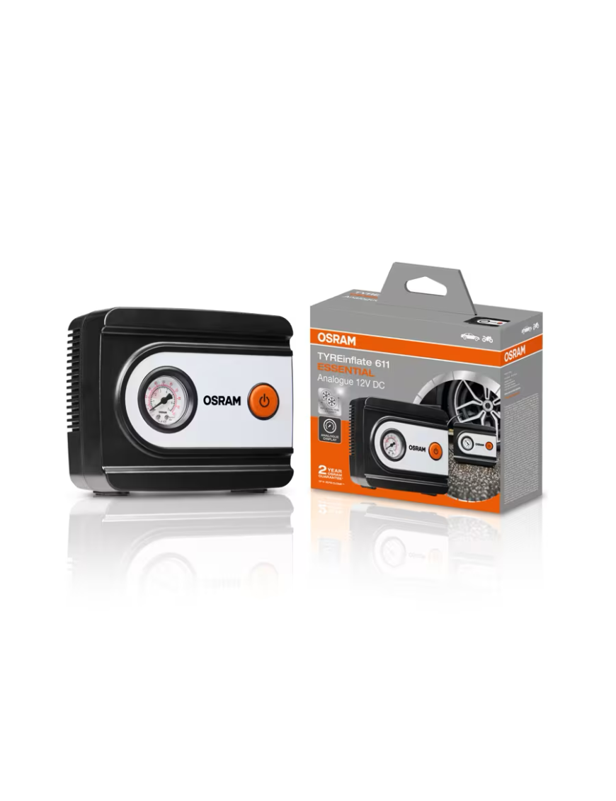 OSRAM TYREinflate 611 ESSENTIAL – kompresor do opon 12 V, 100 PSI