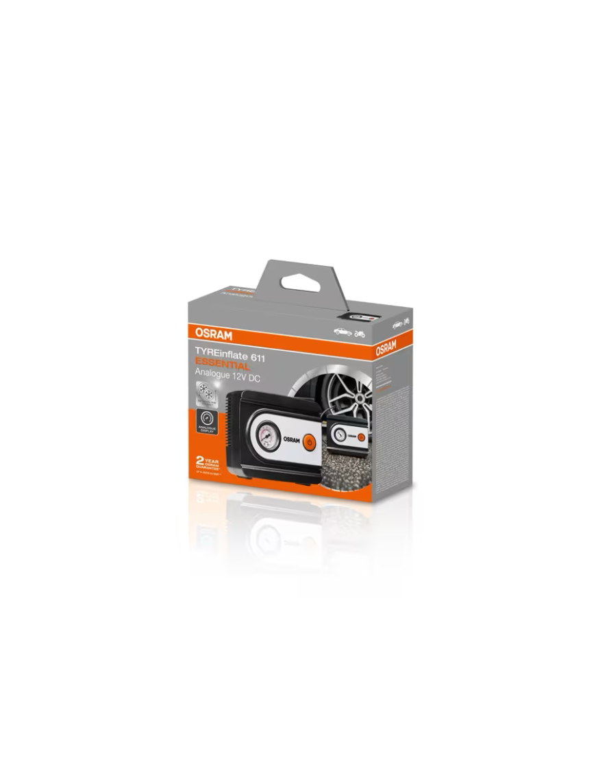 OSRAM TYREinflate 611 ESSENTIAL – kompresor do opon 12 V, 100 PSI