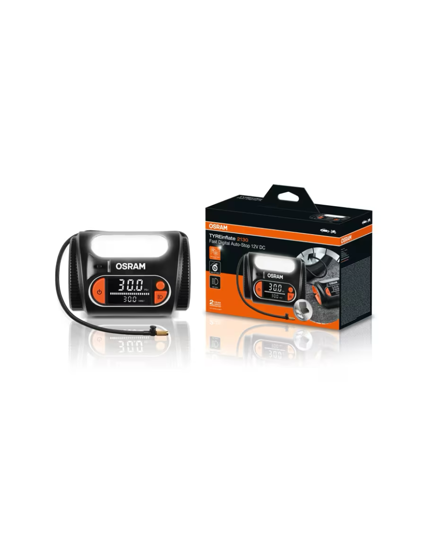 OSRAM TYREinflate 2130 OTI2130 – kompresor samochodowy 12 V z Auto-Stop
