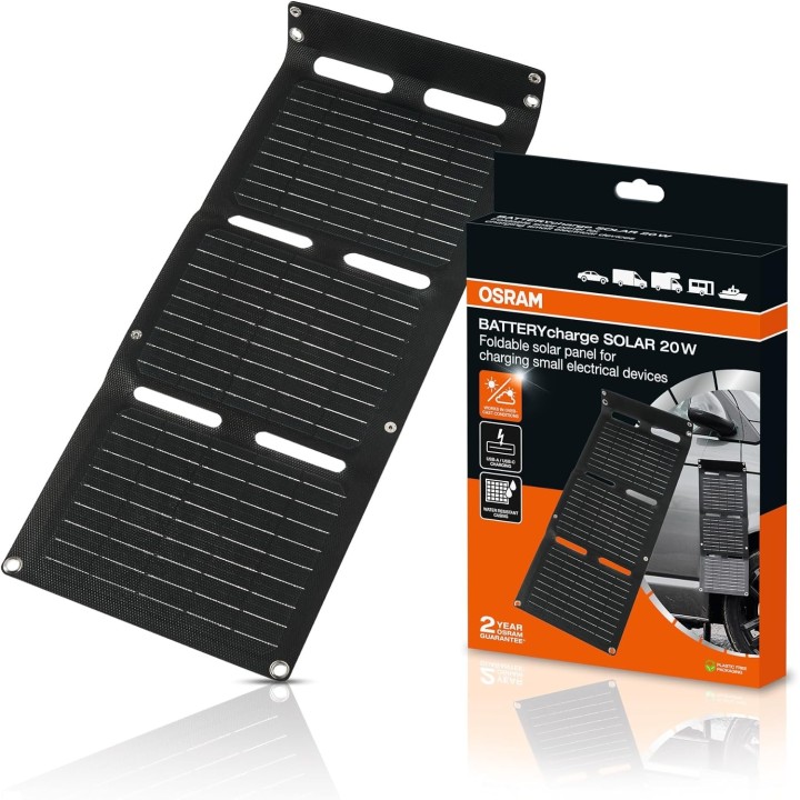 OSRAM BATTERYcharge SOLAR OFSP20 składany panel solarny 20 W USB-C/USB-A, IP65 - ujęcie 2