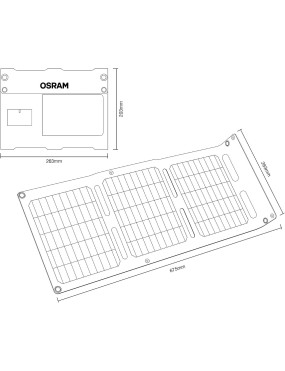 OSRAM BATTERYcharge SOLAR OFSP20 składany panel solarny 20 W USB-C/USB-A, IP65