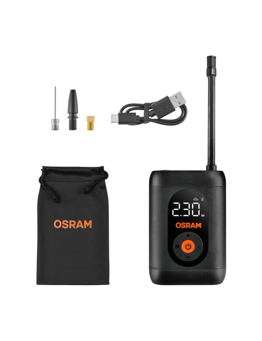 OSRAM TYREinflate 1600 ESSENTIAL – akumulatorowy kompresor do opon USB-C, 7 bar