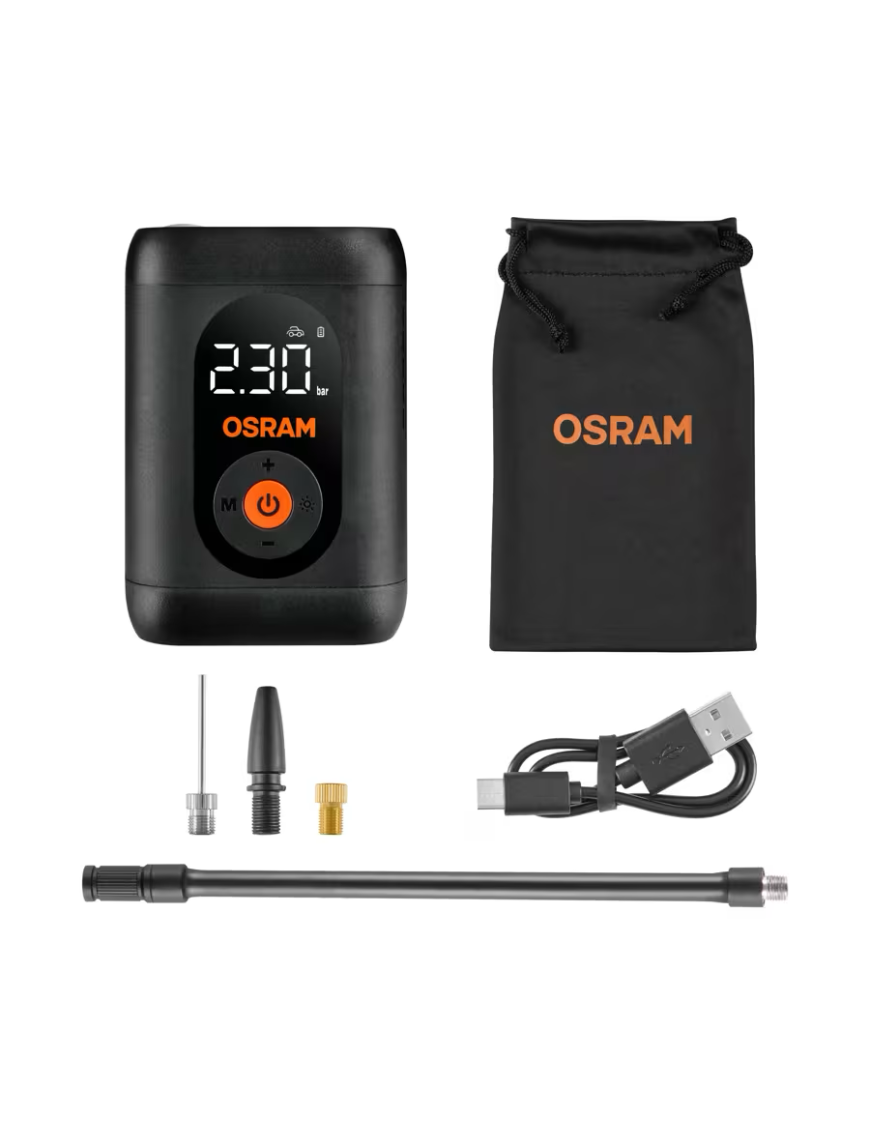 OSRAM TYREinflate 1600 ESSENTIAL – akumulatorowy kompresor do opon USB-C, 7 bar