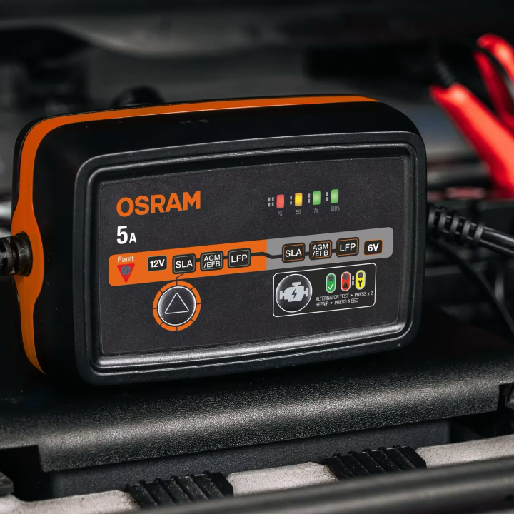 OSRAM BATTERYcharge 1005 – inteligentny prostownik 5 A, 6/12 V, 4–120 Ah - ujęcie 19