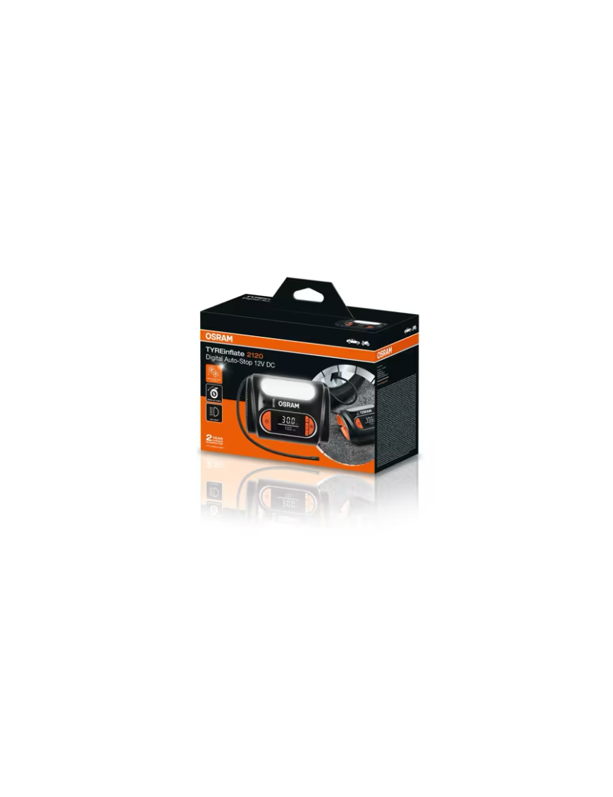 OSRAM TYREinflate 2120 – kompresor samochodowy 12 V, Auto-Stop, 6,9 bar