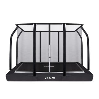 VIRTUFIT TRAMPOLINA OGRODOWA DO WKOPANIA 244 x 366 CM Z SIATKĄ