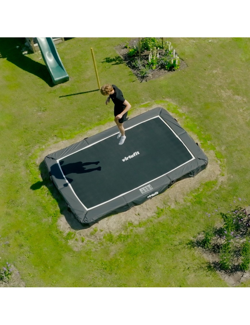 VIRTUFIT TRAMPOLINA OGRODOWA DO WKOPANIA 183 x 274 CM Z SIATKĄ VIRTUFIT TRAMPOLINA OGRODOWA DO WKOPANIA 183 x 274 CM Z SIATKĄ