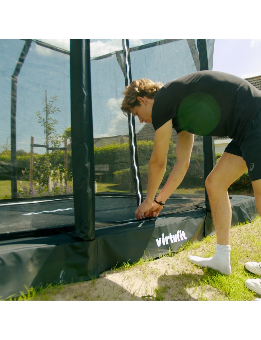 VIRTUFIT TRAMPOLINA OGRODOWA DO WKOPANIA 183 x 274 CM Z SIATKĄ VIRTUFIT TRAMPOLINA OGRODOWA DO WKOPANIA 183 x 274 CM Z SIATKĄ