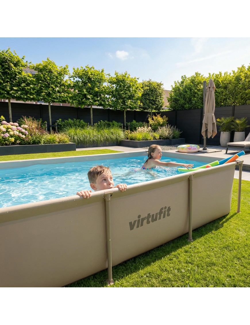 VIRTUFIT PROSTOKĄTNY BASEN 260 x 180 CM Z POMPĄ FILTRUJĄCĄ BEŻOWY VIRTUFIT PROSTOKĄTNY BASEN 260 x 180 CM Z POMPĄ FILTRUJĄCĄ BEŻOWY