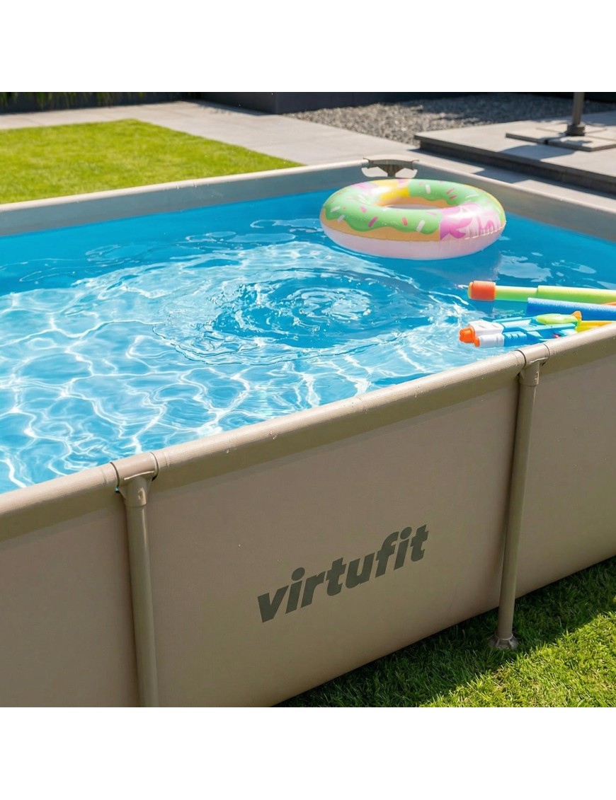 VIRTUFIT PROSTOKĄTNY BASEN 260 x 180 CM Z POMPĄ FILTRUJĄCĄ BEŻOWY VIRTUFIT PROSTOKĄTNY BASEN 260 x 180 CM Z POMPĄ FILTRUJĄCĄ BEŻOWY