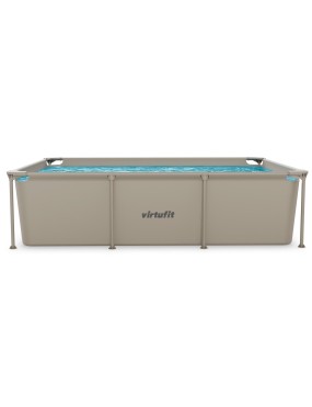 VIRTUFIT PROSTOKĄTNY BASEN 260 x 180 CM Z POMPĄ FILTRUJĄCĄ BEŻOWY